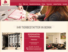 Tablet Screenshot of bonner-tierbestattung.de